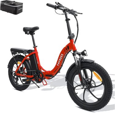 Електровелосипед Fafrees F20 Fatbike, червоний, 36В 16Ач, 250Вт, 25км/год