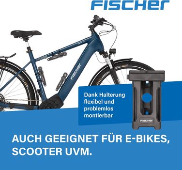 Велозамок складаний FISCHER 85852 з кріпленням і 2 ключами, чорний, 85 см
