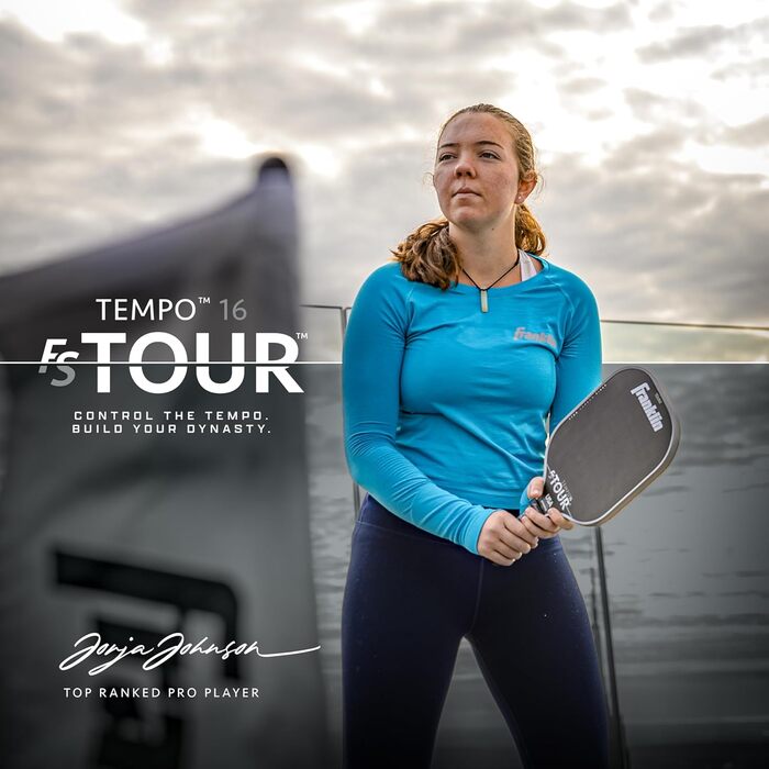 Професійні ракетки для піклболу Franklin Sports FS Tour із сирого вуглецевого волокна T700, затверджені USA Pickleball, цілісний корпус, епоксидне покриття, моделі Dynasty і Tempo, 14/16 мм, сірий, синій, рожевий