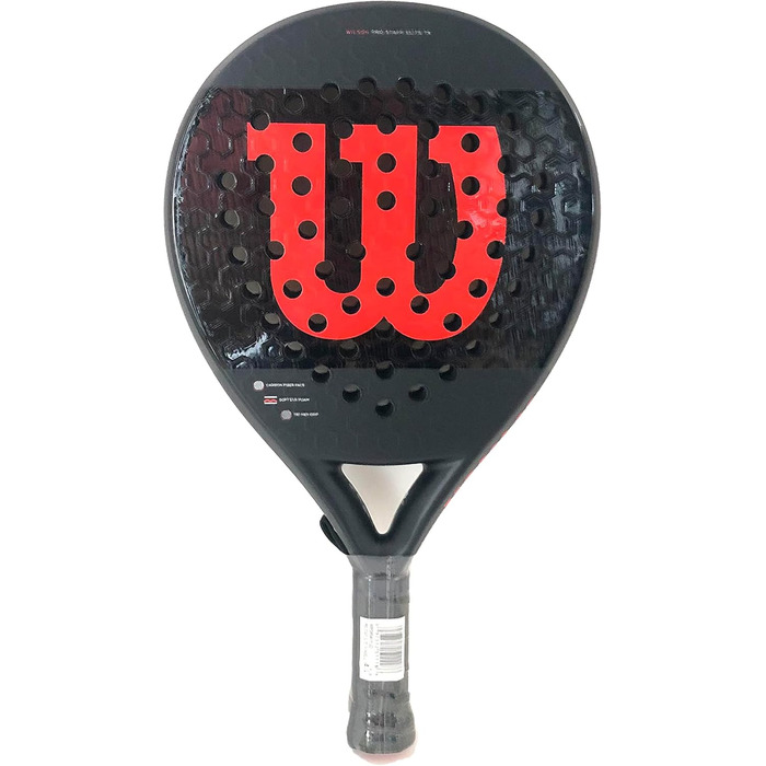 Ракетка Wilson Pro Staff Elite TX Padel, чорна, розмір 2 EU