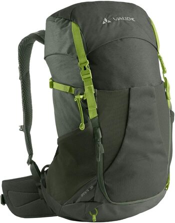 Туристичний рюкзак VAUDE Brenta 30 л оливковий, водостійкий, з дощовиком, для жінок і чоловіків, зручний трекінговий рюкзак з практичними відділеннями