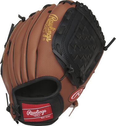 Рукавички Rawlings Players 9'-11.5 RHT, 6-8 років, темно-коричневий/чорний