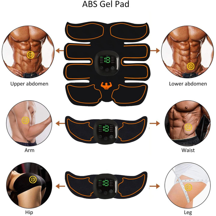 AILEDA EMS Estimulador Muscular Abdominal, Multimodo e Intensidad