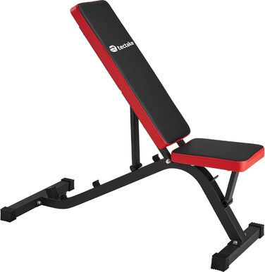 Похила лава Tectake Weight Bench зі швидким регулюванням Задня полиця в 4 напрямках, сидіння в 2 напрямках регулюється (ДхШхВ) 116 x 51 x 122 см