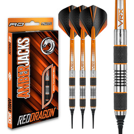 Дротики для дартсу Red Dragon Amberjack 1 Softip 18 г з оперенням та стрижнями, професійний набір