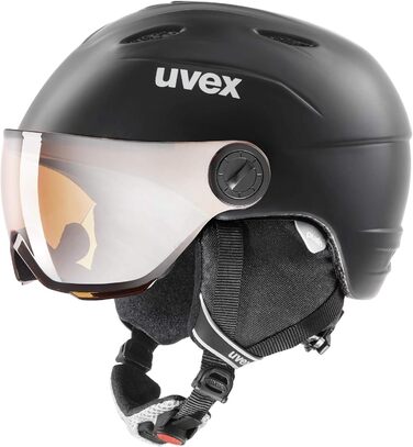 Гірськолижний шолом Uvex Kids Junior Visor Pro (52-54 см, чорний)