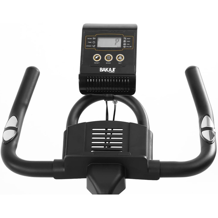 Велотренажер BAKAJI Спінінг велосипед з РК-дисплеєм і Bluetooth з додатком Fitness Connection, Велосипед, Тренування, Тренажерний зал з м'яким сидінням, Регульований, Чудово підходить для кардіо, Ноги, Живіт, Стегна