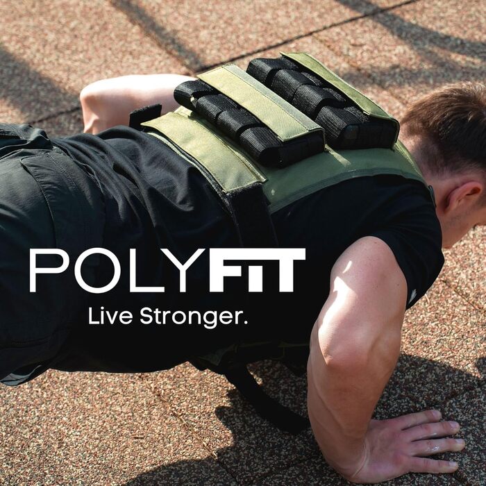 Жилет обтяжний Polyfit Warrior 11,3-20,4 кг, регульований, зелений