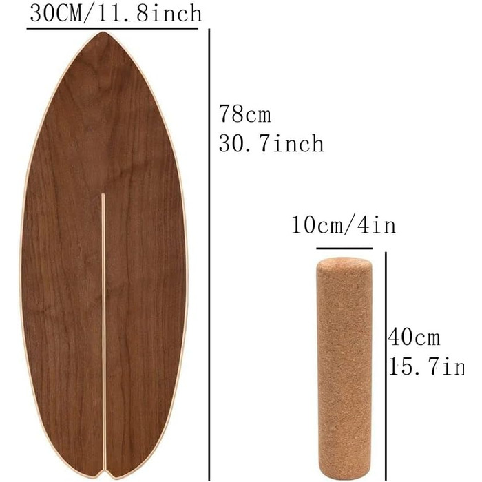 Балансувальна дошка для дому Surf Style з роликом, для тренувань балансу, стабільності та зміцнення м'язів кора, фітнес та бордспортів