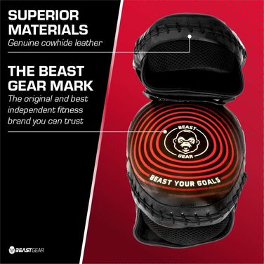 Накладки Beast Gear Box - шкіряні рукавиці з підтримкою зап'ястя для ММА