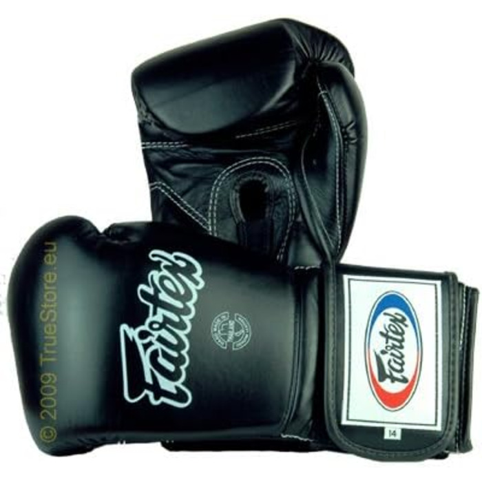 Боксерська рукавичка Fairtex Heavy Hitter's чорна мексиканська 16 унцій