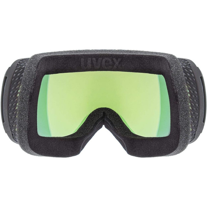 Гірськолижні окуляри Uvex Unisex Downhill 2100 Cv () (One Size, чорний килимок/зелено-помаранчевий)