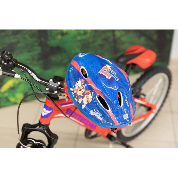 Дитячий велосипедний шолом TataWay Paw Patrol, регульований, пластик, синій, 52-56 см, з кліпсою