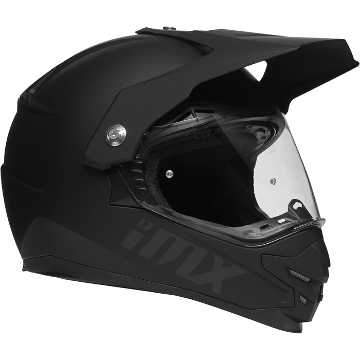 Мотошолом IMX RACING MXT-01 для бездоріжжя, 2 розміри, 3 розміри EPS, скло з UV-фільтром і сонцезахистом, знімна підкладка, чорний матовий, L