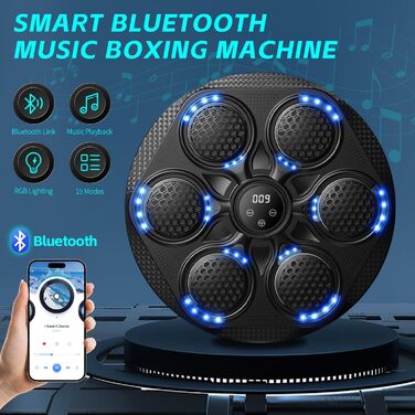 Музичний боксинг-апарат Smart LED, електронний Bluetooth, 15 режимів і швидкостей, королівський досвід, з боксерськими рукавичками, подарунок для дорослих