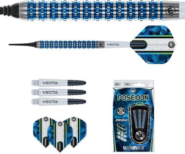 Набір дротиків WINMAU Poseidon сталевий наконечник 23г-25г з прольотами