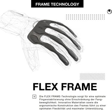 Дитячі та дорослі Soft Flex Frame Jr. Воротарські рукавички (5, нуар/жовтий флуо)