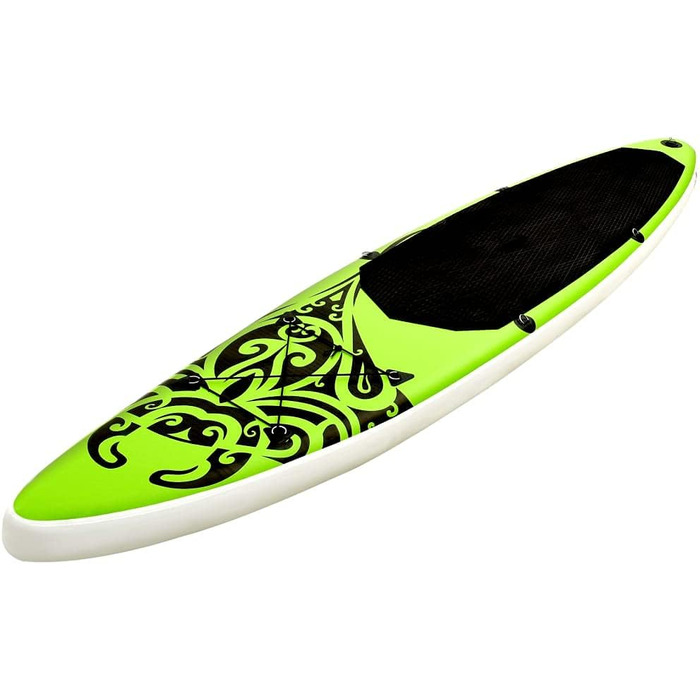 Надувна SUP дошка vidaXL 366x76x15 см, комплект, зелена