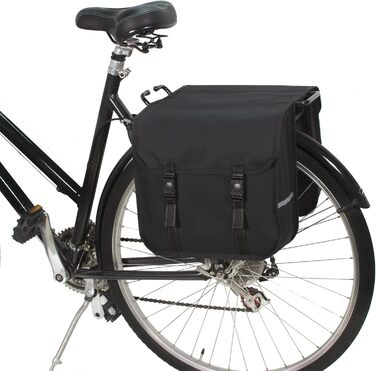 Велосипедна сумка BikyBag Classic, подвійна, чорна, для багажника
