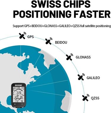 Велокомп'ютер iGPSPORT BSC100S GPS, водонепроникний, 2,6 ANT, 40 годин