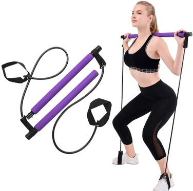 Стрічка Fitness Pilates Bar Set Стрічки опору (фіолетовий, One Size)