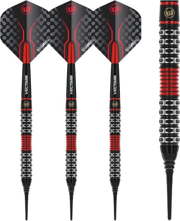 Дартс-набір WINMAU Joe Cullen Special Edition 18 г, професійні вольфрамові софт-тип дротики з оперенням і хвостовиками