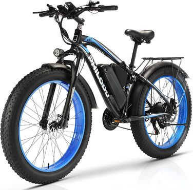 Електровелосипед PHILODO 26 Fat Tire, 48В, 21 швидкість, для дорослих