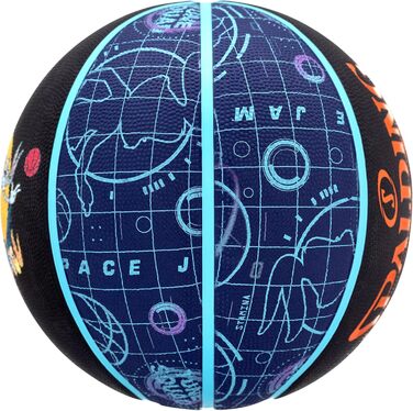 Куля для корту Spalding Space Jam Tune 84560Z Жіночі, дитячі, чоловічі баскетбольні м'ячі 84560Z7 Чорний ЄС (7 Велика Британія)