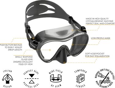 Безкаркасна маска F1 або комбінований набір Frameless Mask Snorkel Dry для дайвінгу та снорклінгу, One Size, маска унісекс Silver, 1 -