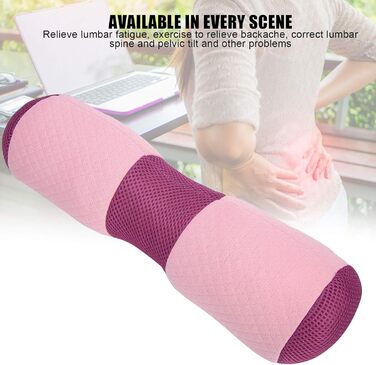 Подушка для йоги Yoga Bolster Roller Waist Pillow Корекція поперекового відділу тазу Подушка Memory Foam Block Подушка для йоги кругла для відновлювальних вправ йоги