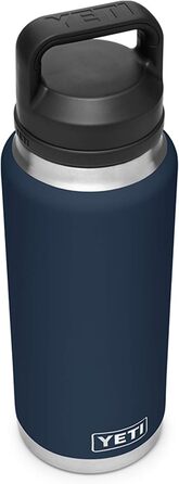 Термос-пляшка YETI Rambler, вакуумна, нержавіюча сталь, з кришкою, колір морський синій