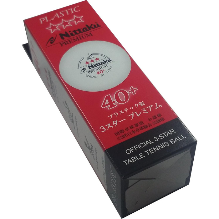 М'ячі NITTAKU 3 зірки Premium 40, 6 шт.