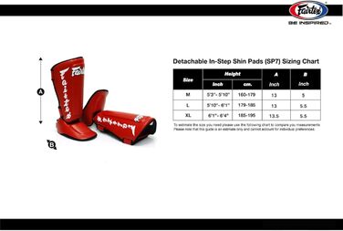 Захист гомілки та стопи Fairtex SP7 для Муай Тай, синтетична шкіра, для чоловіків, жінок і дітей, знімний, легкий, довговічний