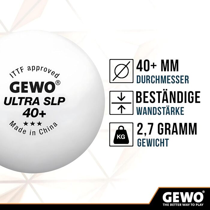 Ракетка GEWO CS Energy Control ITTF, увігнута, губка 1,8 мм