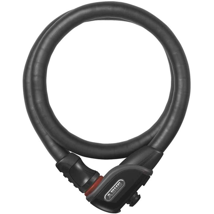 Велозамок ABUS Steel-O-Flex Phantom 8960, сталевий трос із захисними муфтами, магнітний тримач, рівень безпеки 6, 110 см, чорний