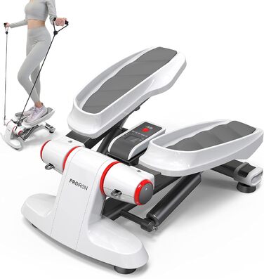 Для дому, Swing Stepper 120kg з дисплеєм для тренування ніг і сідниць, Mini Stepper Sport Stepper Twister Stepper Cardi - Зносостійкий гідравлічний циліндр - без Lr (White)