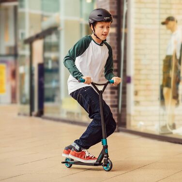 Молодіжний трюковий самокат Globber унісекс Gs 720 Kick Scooter One size чорно-бірюзовий