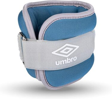 Манжети Umbro Weight - Обважнювачі для ніг і рук - 2 шт. и по 1000Gr - регулюються за допомогою Velcro - Зручна посадка синього кольору