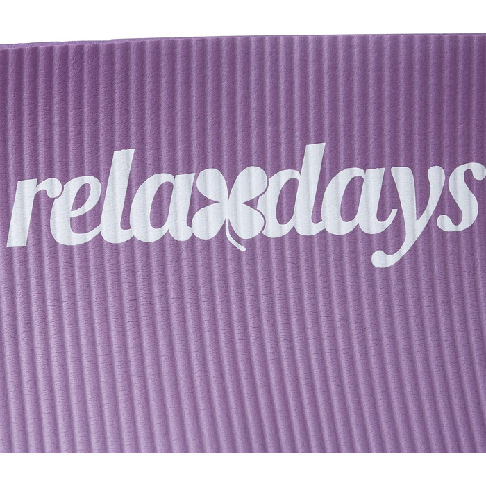 Килимок для йоги Relaxdays, товщиною 1 см, для пілатесу, фітнесу, легкий на суглоби, з ременем для перенесення, гімнастичний килимок 60 х 180 см (фіолетовий, білий)