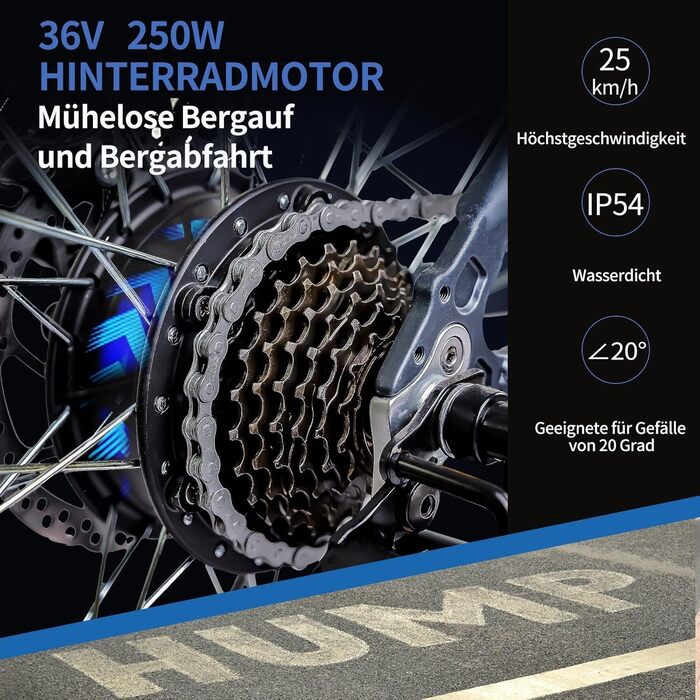 Електровелосипед MYATU 26', 36В, 250Вт, Shimano 21 швидк., чорний