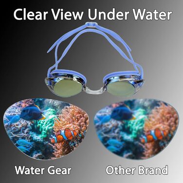 Дитячі змагання окуляри для плавання Water Gear Metallic Vision, антизапотіваючі, фіолетові