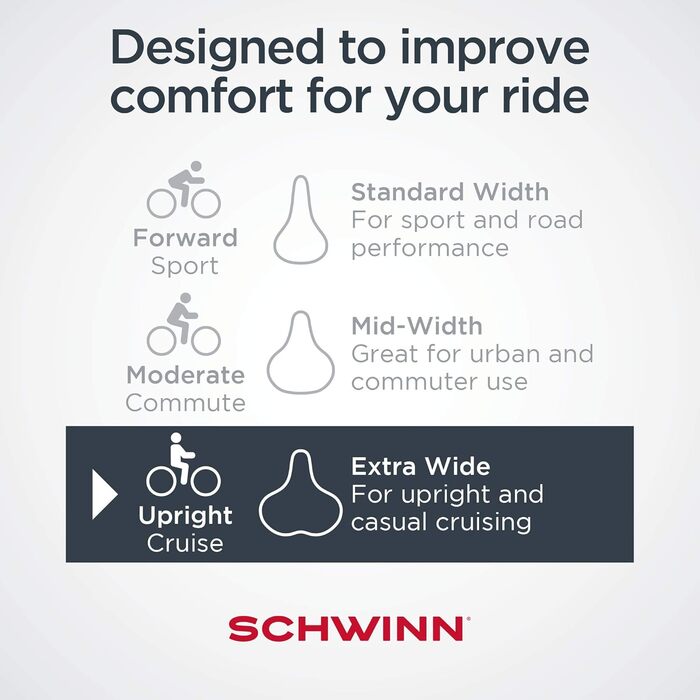 Сідло для велосипеда Schwinn Comfort, м'яке сидіння