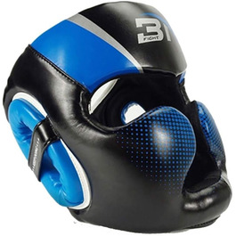 Боксерський шолом для єдиноборств, шкіряний Sparring Blue XL