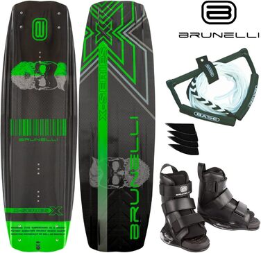 Пакет вейкборду Brunelli Carbon 138 см Wake Binding Wakeboard Binding S/M (38-42)