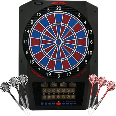 Електронна дартс-дошка KOTO Royal 580 з 6 м'якими дротиками, 36 ігор та 580+ варіацій, багатокористувацький електронний дартс