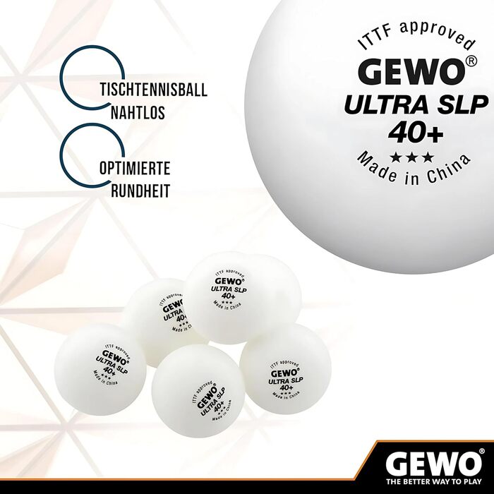 Ракетка GEWO CS Energy Control ITTF, увігнута, губка 1,8 мм