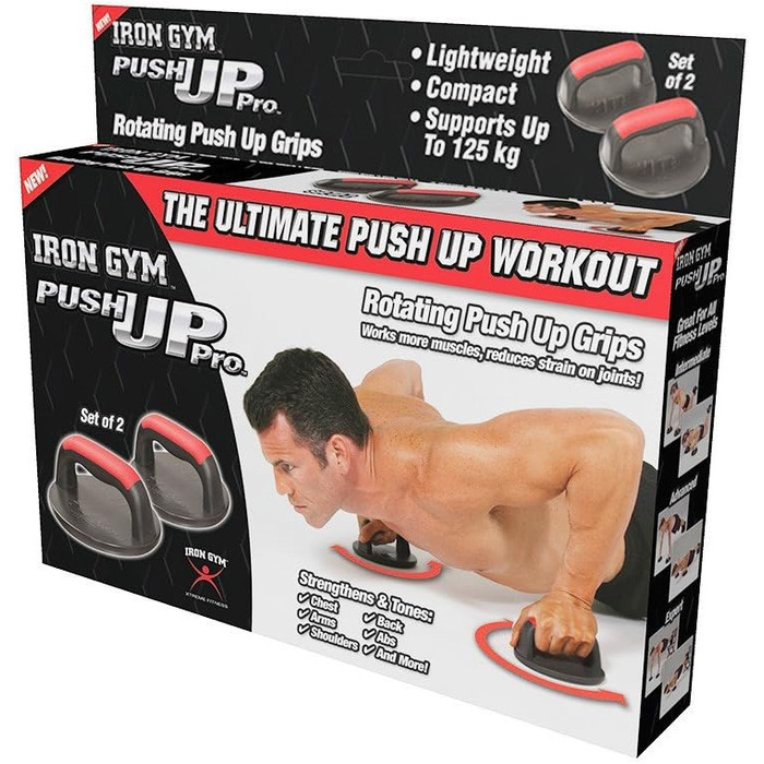 Ручки для віджимань Push Up Pro Iron Gym, чорні (IGPUSH-MC6)