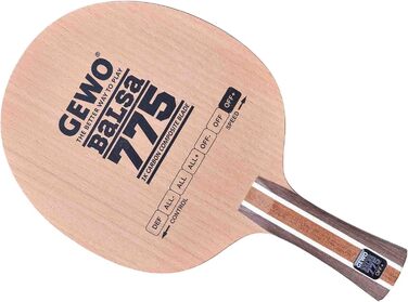 Основа для настільного тенісу GEWO Holz Balsa Carbon 775, карбон-бальза, легка