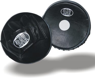 BAY® Лапа для боксу і MMA, вигнута, чорна/сіра, універсальна, для тренувань, дорослі та діти, шкіра, ударна подушка для боксу, кікбоксингу, карате, тайського боксу
