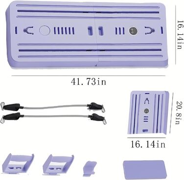 Набір реформаторів для пілатесу від Lhanel - багатофункціональна складна дошка для пілатесу для дому, розсувні паштети з таймером фіолетового кольору